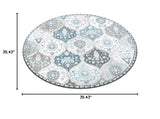 Lahome Moroccan Washable Round Rug, Soft Vintage Small Round Rug 3ft