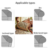 Luxury Couch Arm Covers, Washable Armrest Protectors for Leather Sofa, Anti Slip Recliner Chair Arm Covers Set of 2 (FLKF-Coffee)