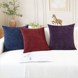 CaliTime Decorative Couch Throw Pillow Covers 20 X 20 Inches Plum Purple