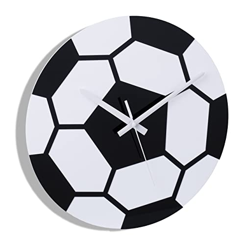 Relaxdays Children's Wall Clock, Diameter 30 cm, Children's Wall Clock, No Numbers, Decoration for Children's Room and Teenager's Room, Black/White