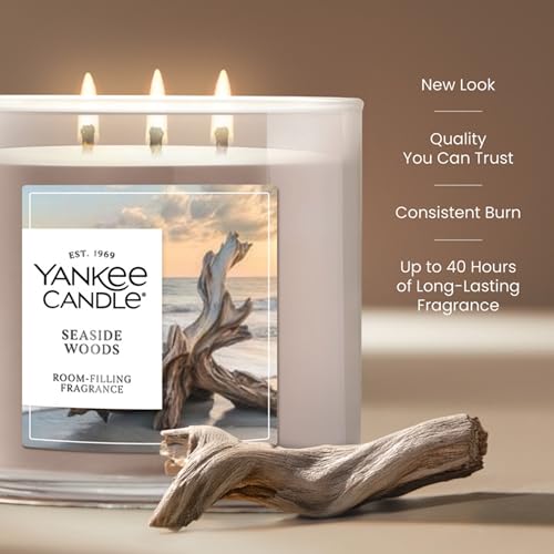 Yankee Candle Seaside Woods Scented Candle, 14.5oz 3-Wick