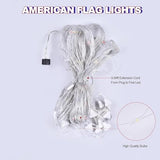 Texas Flag Net Lights Outdoor 3.3x6.6 FT - 384 LED Patriotic American Flag Decor with 8 Modes, Waterproof for 4th of July, Christmas, Yard, Porch, Parties