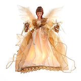 Kurt S. Adler 12-Inch UL 10 Clear Light Gold Angel Treetop, Multicolor