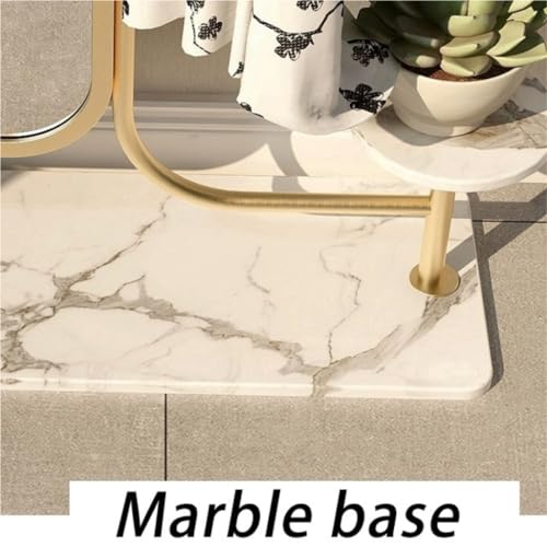 Full-Length Mirror Household Multifunctional Dressing Mirror and Coat Rack Combination Bedroom Full-Length Mirror with Hanging Clothes Full Length Floor Mirror (Gold2)