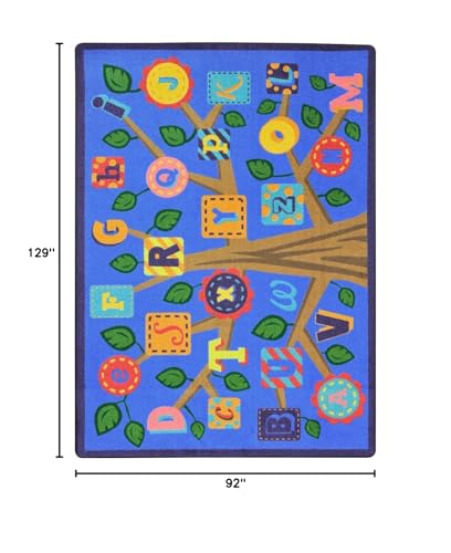 Joy Carpets Alphabet Leaves Area Rug in Color Soft, 7'8" x 10'9"