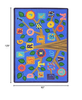 Joy Carpets Alphabet Leaves Area Rug in Color Soft, 7'8" x 10'9"