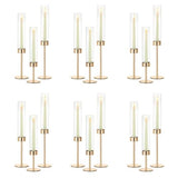 NUPTIO Candle Stick Holder for Wedding, 18 Pcs Tall Hurricane Candle Holder