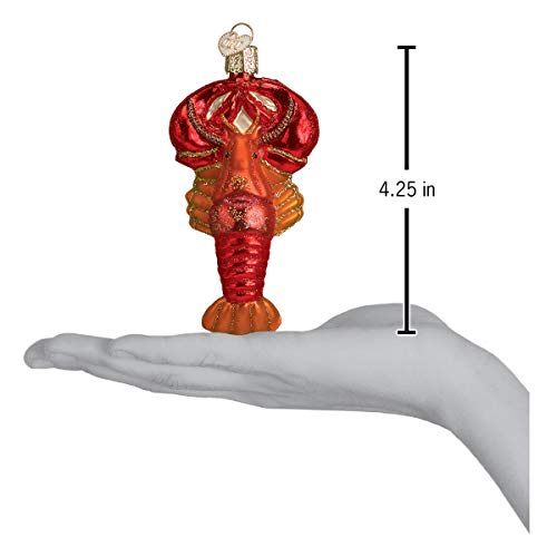 Old World Christmas Lobster Glass Blown Ornament for Christmas Tree, Handcrafted Holiday Decoration, Sea Collection