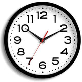 Roymnie Wall Clock Silent Non-Ticking Modern Clock Battery Operated 8 Inch Small Classic Analog Decorative for Classroom, Living Room, Office, Bedroom, School, Hotel (Black)