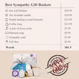 Sympathy Gift Baskets, Care Package for Women, Soothe Grief Sympathy Gifts for Loss of Loved One, Condolences Gift Basket for Loss, Bereavement Miscarriage Gifts for Mothers, Mom, Sister, Friend