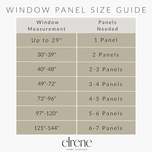 Elrene Home Fashions Brighton Windowpane Plaid Blackout Window Curtain, Living Room and Bedroom Drape with Rod Pocket Tabs, 52" x 84", Linen, 1 Panel
