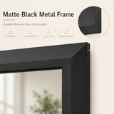SMIROR Matte Black Bathroom Mirror for Over Sink 24x 36 inch, Metal Thick Frame Rectangle Vanity Mirror for Wall, Anti-Rust, Horizontally or Vertically Mounted
