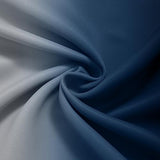 Yakamok Light Blocking Ombre Curtains, Room Darkening Thermal Insulated Gradient Color Curtains, Rod Pocket Window Drapes for Living Room/Bedroom (Blue and Greyish White, 2 Panels, 52W x 84L Inch)