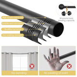 Industrial Adjustable Blackout Curtain Rod 72-144 Inch - Heavy Duty Wrap Around Rod for Windows, Indoor/Outdoor Room Divider Drapery