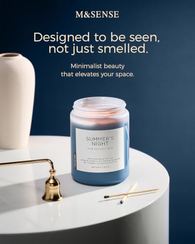 M&SENSE Summer's Night Scented Candles for Home, 19.4oz Large Soy Wax