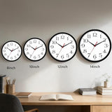 DAXSMY 8 Inch Wall Clock - Battery Operated, Silent Non-Ticking Analog Sweep Movement - Easy to Read Numbers for Home, Office, Kitchen, Classroom (Black)