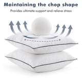 MIULEE Goose Feather Down 20x20 Pillow Insert Set of 2 with 100% Down-Proof Cotton Cover, Soft Fluffy Decorative Pillow for Sofa Bed Couch Living Room White