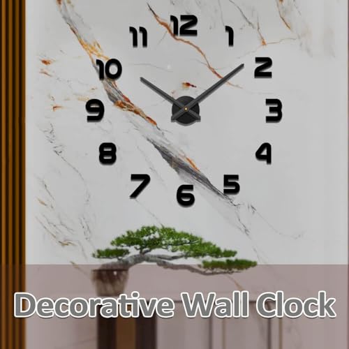 Mintime Large Wall Clock Battery Operated DIY Wall Clock for Modern Decorative Living Room/Office