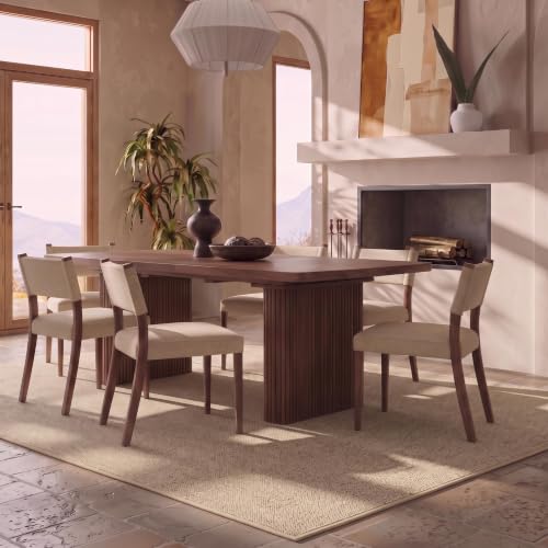 GarveeHome Easy Jute Rug 8x10 Washable Non Slip Solid Jute Living Room Rugs