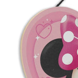 Open Road Brands Disney Minnie Mouse Heart Hanging Wood Sign - Cute Pink Minnie Mouse Decor for Kids' Bedroom or Nursery