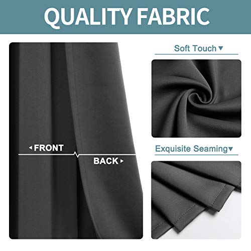 ChrisDowa Blackout Door Curtains for Doorway Privacy, Grommet Closet Curtains for Bedroom Closet Door, Thermal Insulated Temporary Doorway Cover Room Divider Drapes (1 Panel, Dark Grey, 34 x 80 Inch)