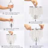 Touch Control Crystal Table Lamp with USB C+A Charging Ports, 3-Way Dimmable Bedside Touch Lamp Decorative Nightstand Lamp with Elegant Lampshade for Living Room Bedroom, B11 LED Bulb Included