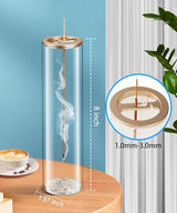 Eavida Incense Holder for Sticks [Anti-Ash Flying], Modern Insence-Stick Burner Holder with Removable Glass Ash Catcher, for Home Decor Yoga Meditation