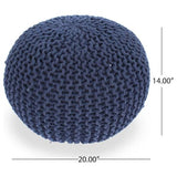Moro Knitted Cotton 20 x 20 Round Pouf