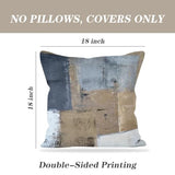 Throw Pillow Covers for Couch, 18x18 Inch, 2 Pack, Brown Grey
