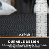 KOZYFLY 2x5 Runner Rug, Washable Non Slip Kitchen Hallway Rug, Black/Grey