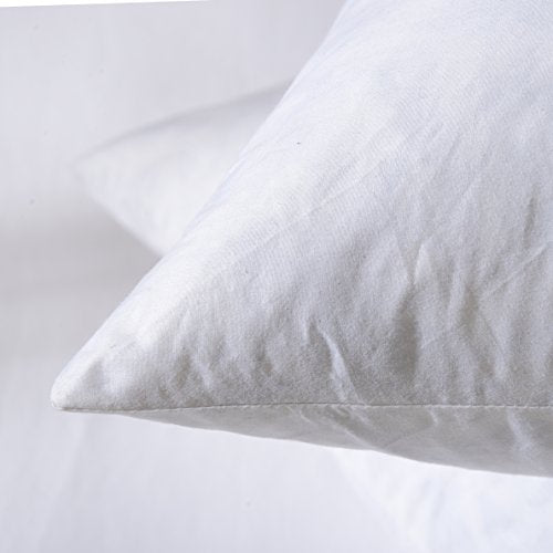 basic home® Hotel-Style 26x26 Goose Feather Down Euro Pillow Insert for Sofa & Bed - 100% Odorless & Plump Cushion Filler - 233TC Cotton with Inner Liner to Prevent Poking (26x26 Inch)