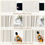 Guken Cream Linen Blackout Curtains 84 Inch Length 2 Panels Set for Living Room Bedroom Back Tab Thermal Insulated 100% Black Out Drapes Room Darkening Window Curtain Ivory Natural Beige