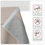 RYB HOME Linen Door Curtain 100% Blackout French Door Curtain for Glass Window, Fully Light Blocking Privacy Window Drapes Lightweight Tie up Shade, W 26 x L 69, Sand, 1 Panel