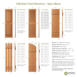 Ekena Millwork LVSAMPLECOLORS Lifetime Vinyl Shutter Sample Colors