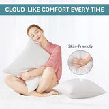 Oubonun 18x18 Inches Pack of 2 Throw Pillows Inserts, White Square Cushion Inner Soft Fluffy Plump Stuffer Pillows Inserts for Sofa Bed Couch