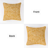 AELS Boho Decorative Textured Throw Pillow Covers 18x18, Organic Modern Mid Century Rainbow Tufted Pillow Case, Farmhouse Rustic Geometric Woven Cushion Case for Bed Couch Sofa, Mustard Yellow