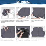 TAOCOCO Loveseat Recliner Cover 2 Pieces Stretch Loveseat Covers for 2 Seat Reclining Sofa, Soft Polyester Fabric Furniture Protector Washable Loveseat Reclining Cover (2 Seat, Light Coffee)