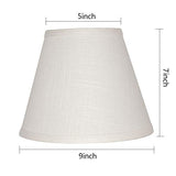 Barrel White Small Lamp Shade for Table Lamps Replacement, 5x9x7 Inch,Fabric Cloth, Spider Model (white)