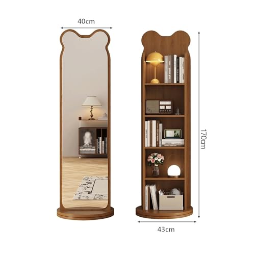 Decorative Full Length Mirror Wood Frame Floor HD Dressing, for Bedroom/Living Room，43 * 170cm for Living Room