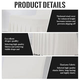 2PCS Dining Chair Slipcovers Stretch White Dorm Chair Cover with Skirt Washable Furniture Protector for Wedding Party Banquet, Stretch Covers