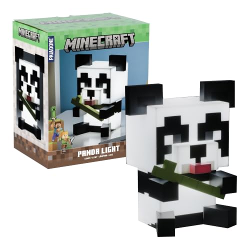 Paladone Minecraft Panda Light - Cute Portable Night Light & Room Decor for Kids - Officially Licensed Minecraft Gift