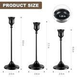 Candlestick Holders, 6PCS Metal Taper Candle Holder, Black Candle Holders for Candlesticks, Candle Holder for Wedding Fireplace Mantel Housewarming Gift