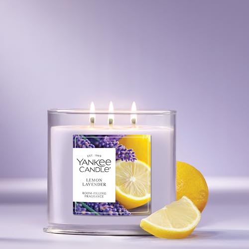 Yankee Candle Lemon Lavender Scented Candle, 14.5oz 3-Wick
