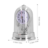 Desk Clock, European Style Quiet Table Clock Internal Rotation Home Decoration for Living Room Bedroom