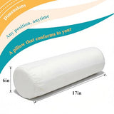 Cylinder Bolster Pillow Insert Set of 2,(6×17in) Premium Round Bolster Pillow Insert,Cylindrical Pillows,Used for Decorative Pillows Cover's Foam-Filled Inserts(ONLY Insert)