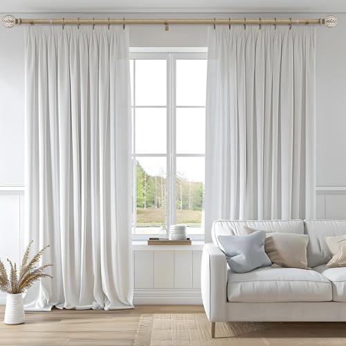 QDWIS Boho Wood Curtain Rods for Windows 48 to 84 inch,1" Adjustable Heavy Duty Window Curtain Rod with Imitation Wood Grain Finials,Rustic Decorative Drapery Rods Set,Size:36-88'',Weathered Wood