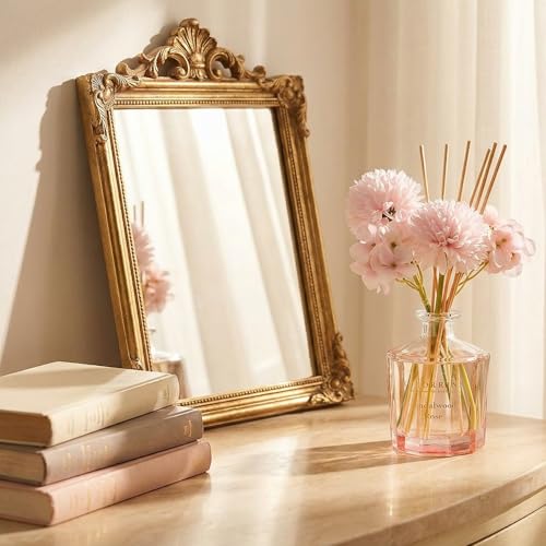 COCORRÍNA Reed Diffuser - Sandalwood Rose 8.5 Fl.oz Flower Reed Diffuser Set with 8 Sticks, Home Fragrance Reed Diffuser for Home Bedroom Office Bathroom Shelf Decor (Master Collection)