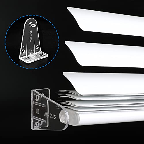 2 Inch 4pcs Blinds Hold Down Brackets, Clear Plastic Door Blinds Bottom Bracket, Blind Bottom Rail Hold Clips for Horizontal Blinds Shades Windows Doors