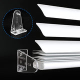 2 Inch 4pcs Blinds Hold Down Brackets, Clear Plastic Door Blinds Bottom Bracket, Blind Bottom Rail Hold Clips for Horizontal Blinds Shades Windows Doors
