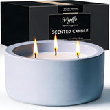 Viyffo Large 20oz Scented Candle - Citronella & Lavender, 3 Wick Non Toxic Soy Candles for Women, Matte Purple Ceramic Jar, Luxury Home Fragrance, Elegant Room Decor & Premium Birthday Gift